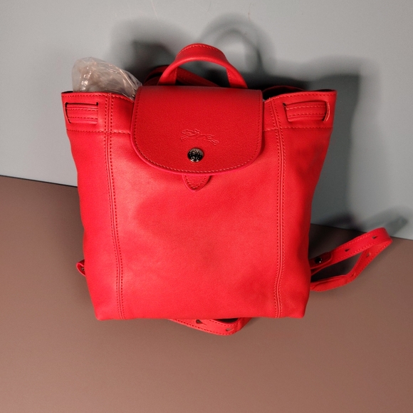 Longchamp Handbags - Longchamp Pink Leather Backpack